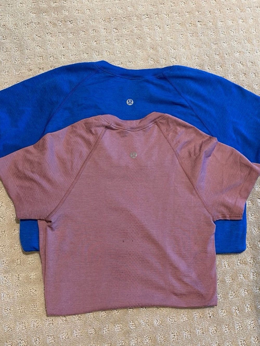 lululemon athletica Short Sleeve Tops in Blue and Mauve